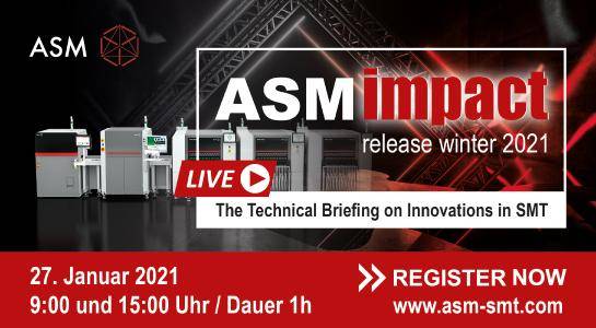 ASM stellt Neuheiten 2021 im Livestream vor